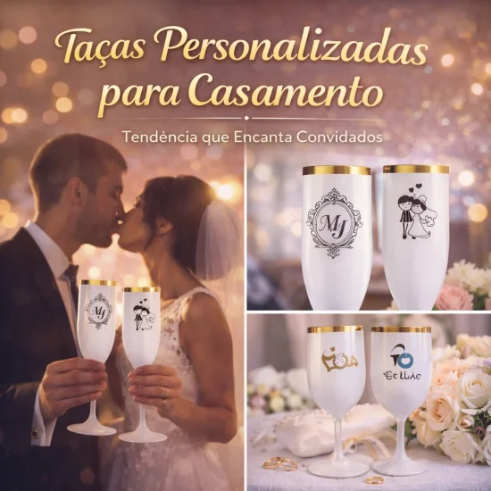 Ta&ccedil;as Personalizadas para Casamento: Tend&ecirc;ncia que Encanta Convidados