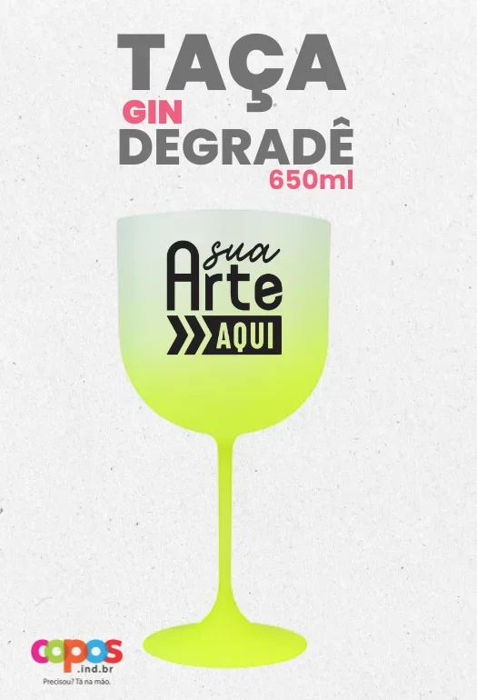 Ta&ccedil;a de Gin Degrad&ecirc; Amarela